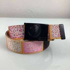 ODD Sox Pop Tarts Novelty Nylon Web Ajustable Belt Size L EUC
